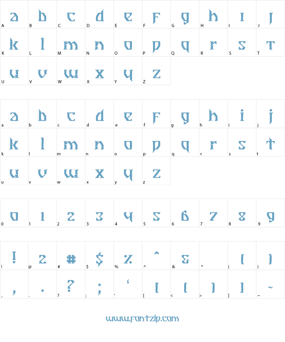 Breathe Fire II Font Character
